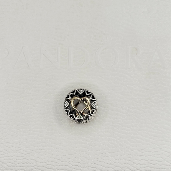 Authentic Pandora Charm with 14k Gold - Picture 1 of 5